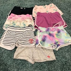 6 girls Abercrombie sweatshorts